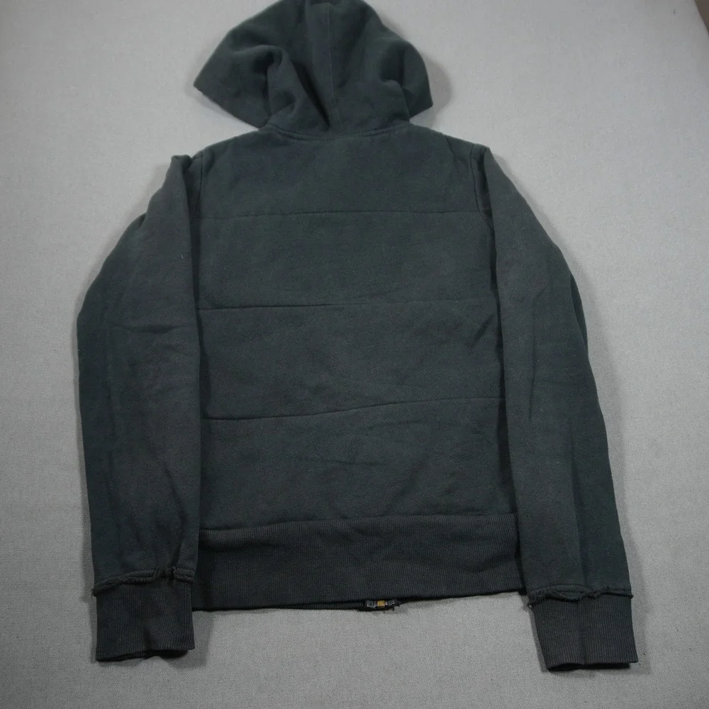 Y2K Billabong Satin Lined Damask Women Zip Up Hoodie S Skater Surfwear Faded